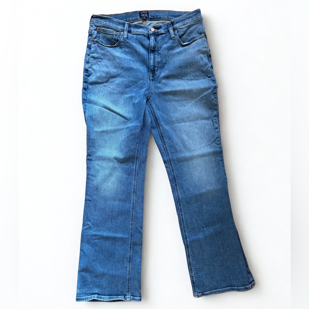 J Crew Factory Mid-Rise Flare Crop Jeans 31 Tall NWOT Normcore